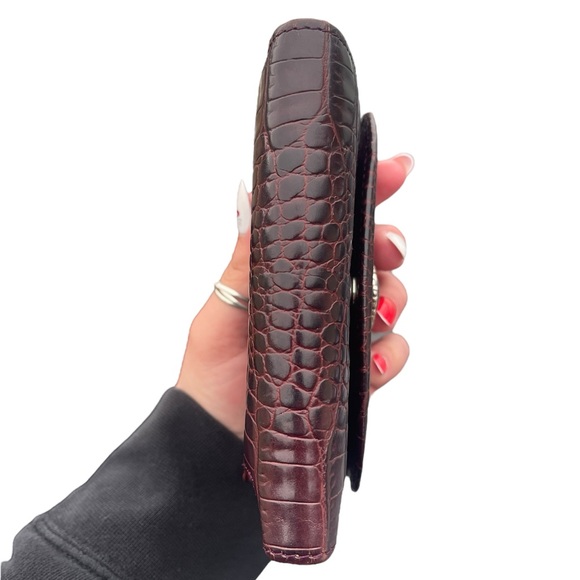 Brighton Brown/Burgundy Colored Trifold Compact Wallet - Picture 6 of 12